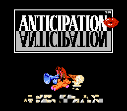 Anticipation title screen for NES